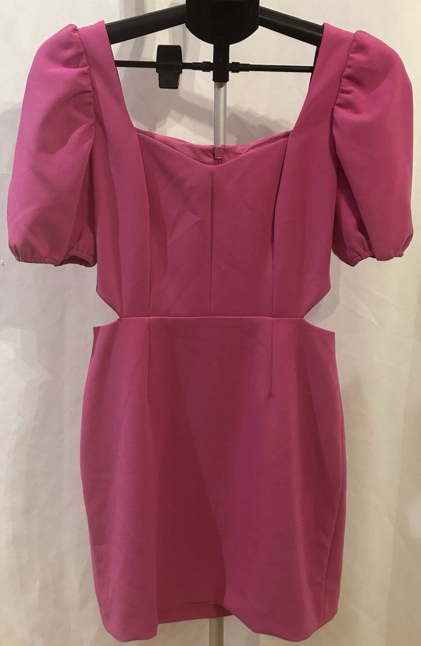 NWT French Connection Whisper Ruth Sweeatheart Neckline Pink Dress size 4